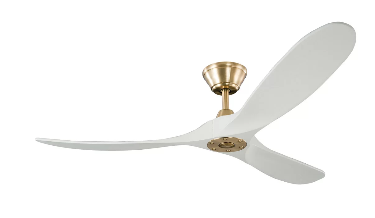 Milano Slider Mini Burnished Brass With White Blade – No Light